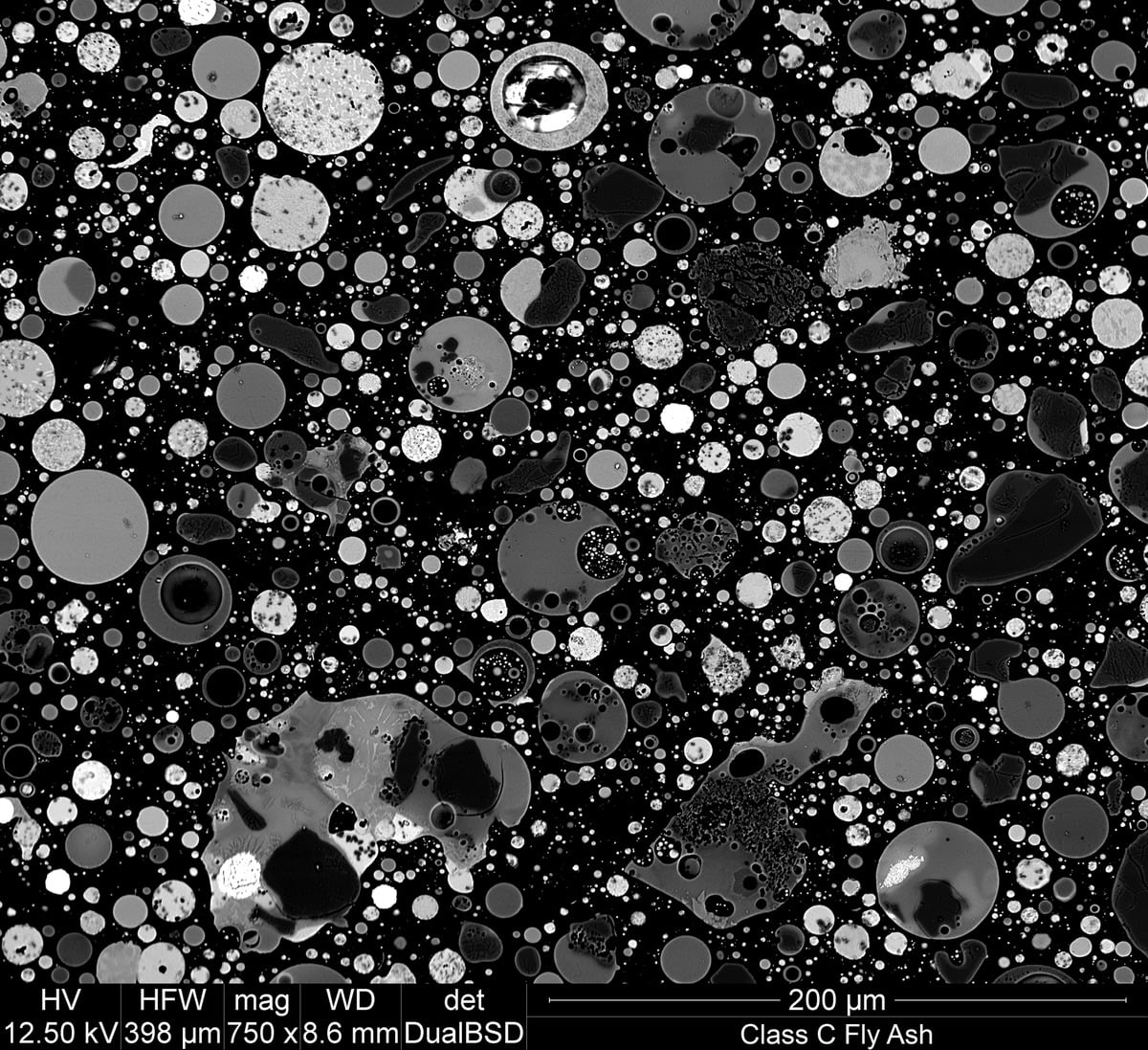 Fly ash micro structure
