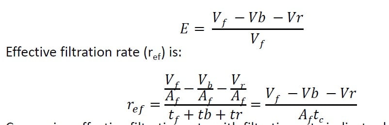 Effective filtration rate