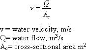 water velocity