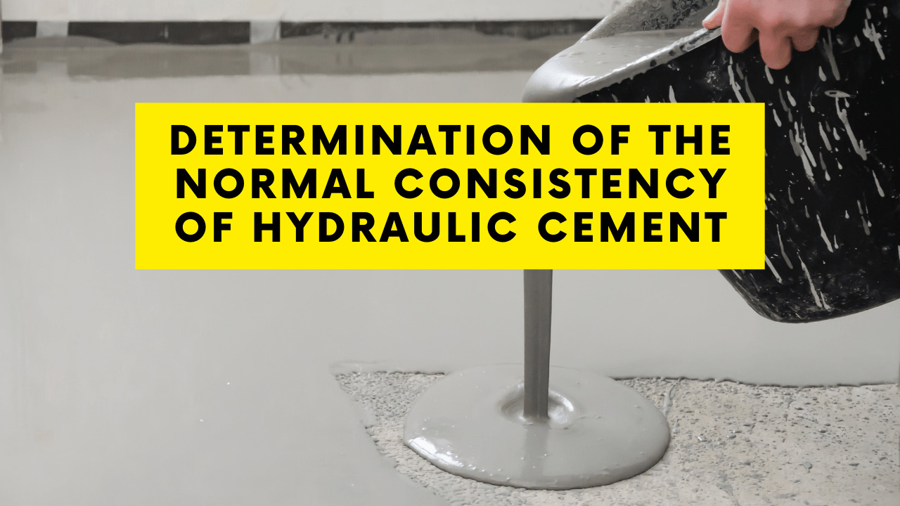 Determination of the normal consistency of hydraulic cement