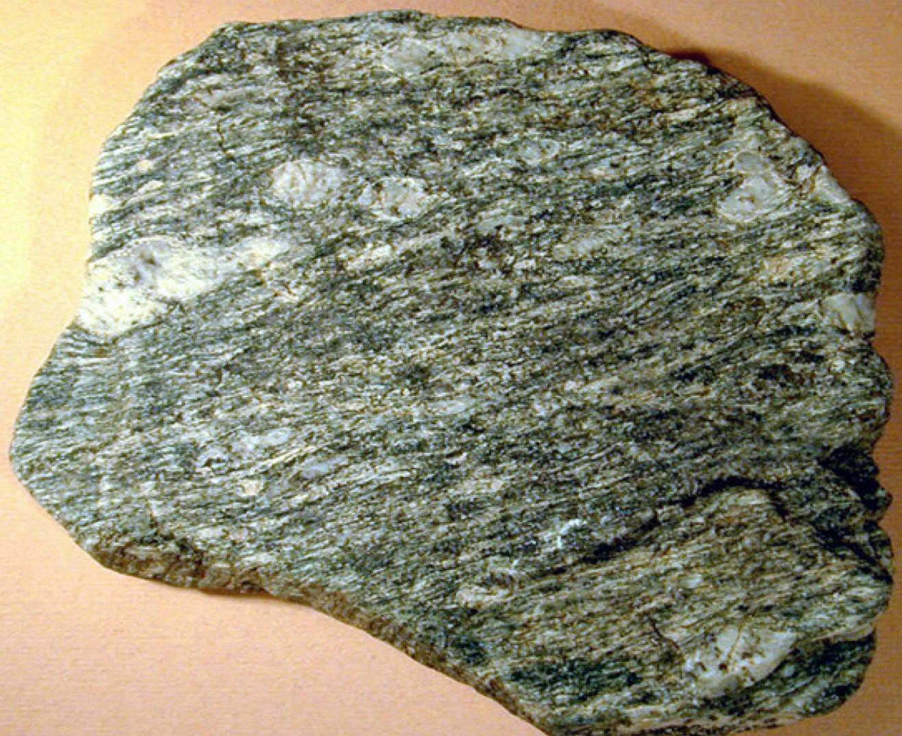 Gneiss is formed from granite, gabbros and diorite that minerals in distinct bands