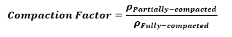 Compacting factor: