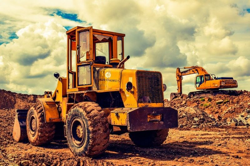 Heavy machine At A Construction Site