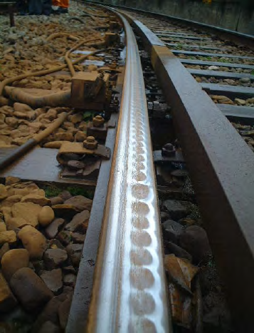 Rails Corrugations close up