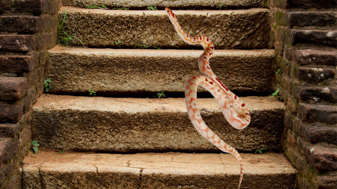 Snakes Cannot Move On Flat Stairs Surface Easily