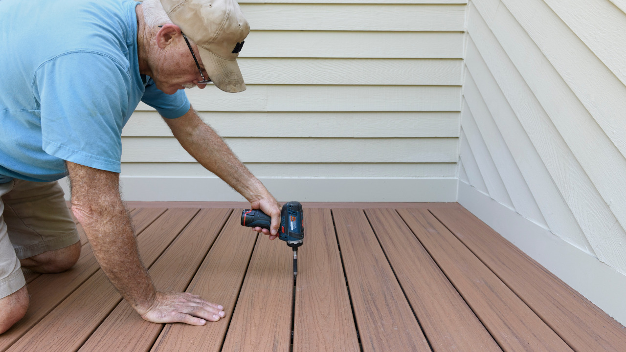 Install The Board Planks on porch