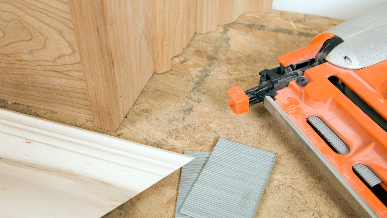 Install The J Channel Using Brad Nailer.