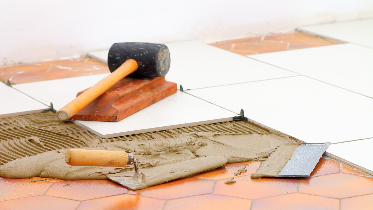 Cut Tiles Around The Flange