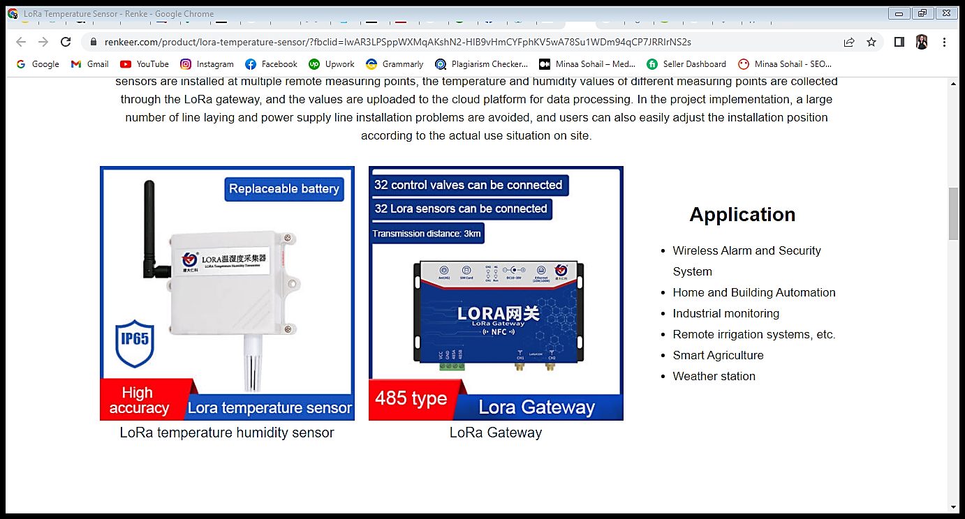 working of Lora Temperature Sensor is explain in diagram