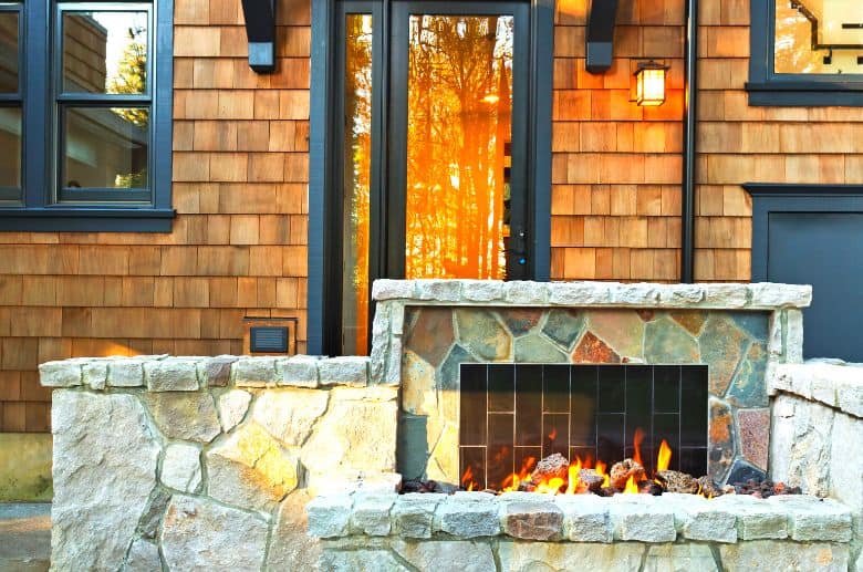 Outdoor fireplaces are low maintenance