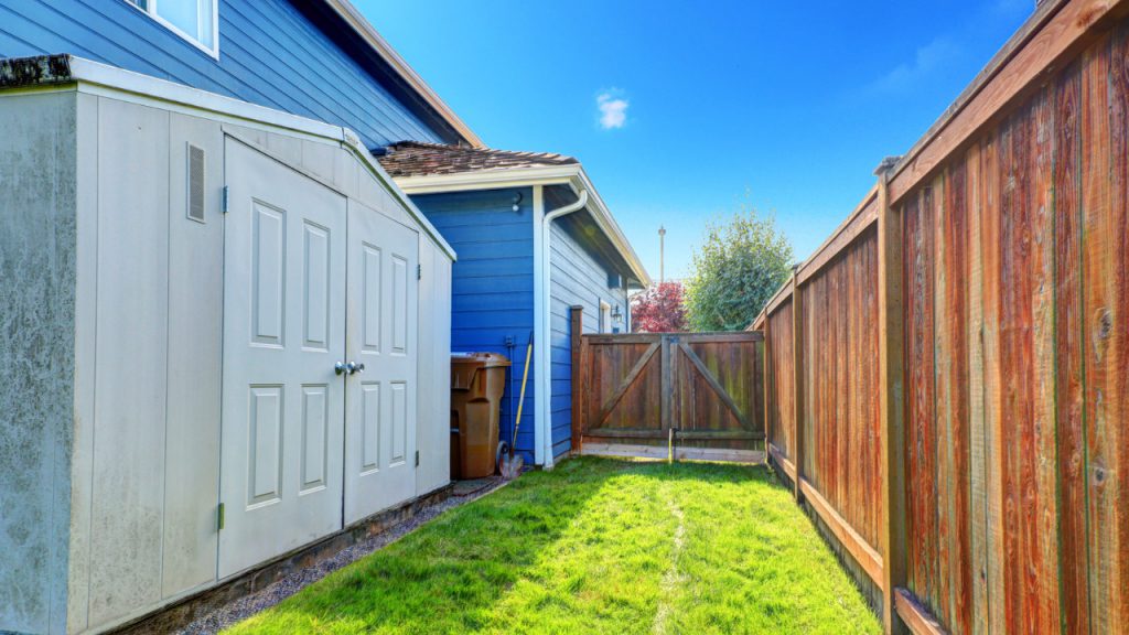 How To Get Shed In Backyard With Fence Construction How