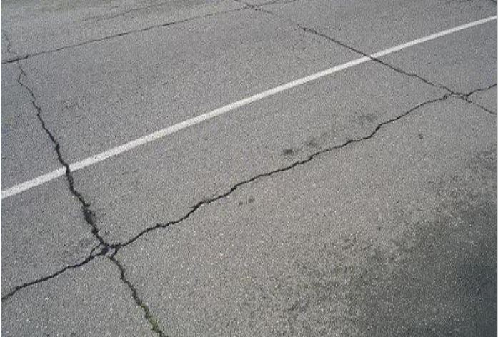 Joint Reflection cracking in pavement