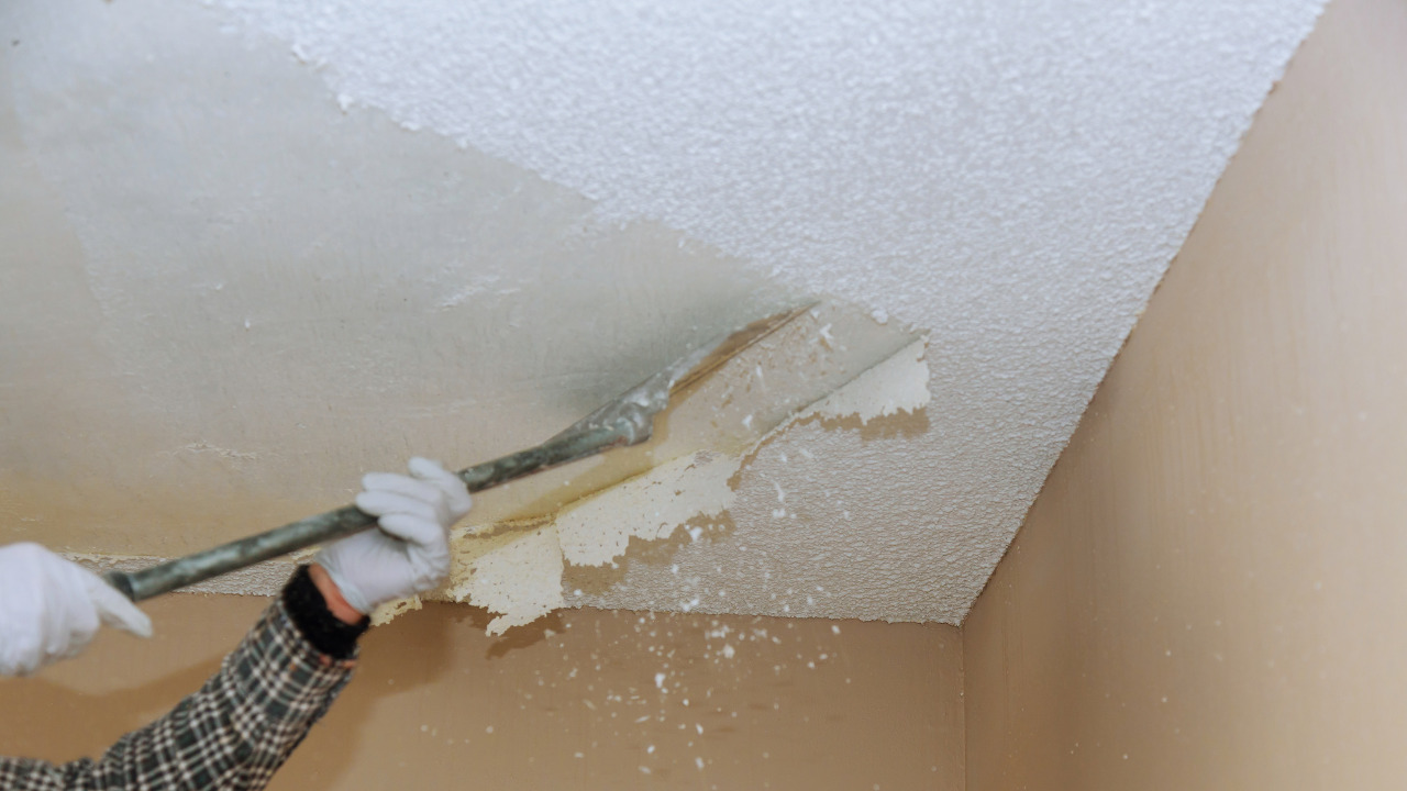 Asbestos popcorn ceiling removal