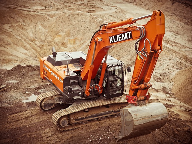 excavator doing earthwork