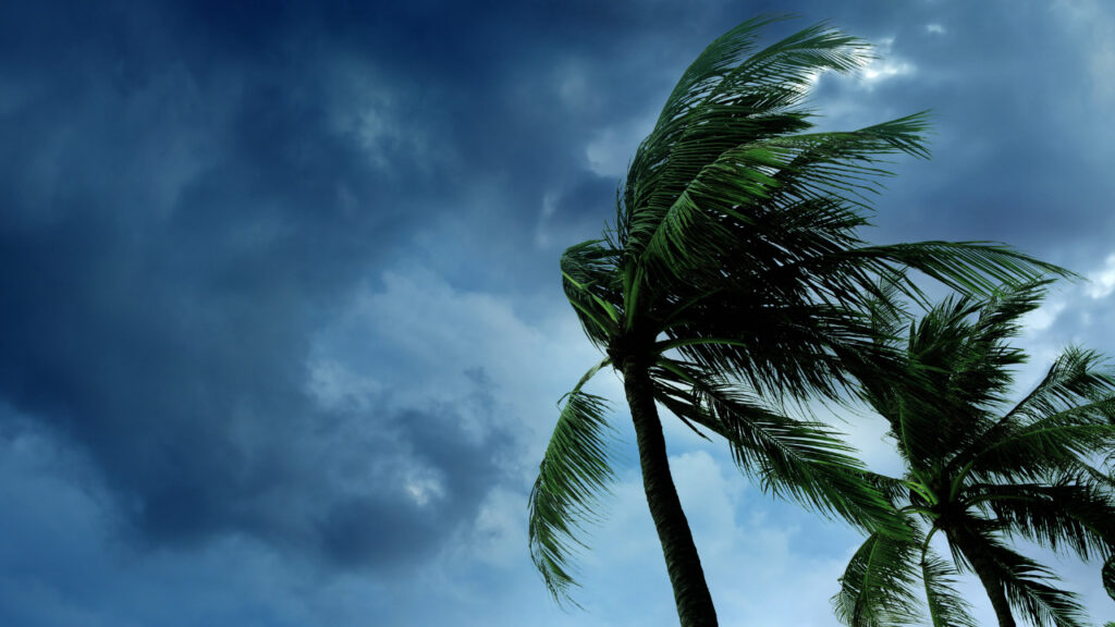 storm in beach