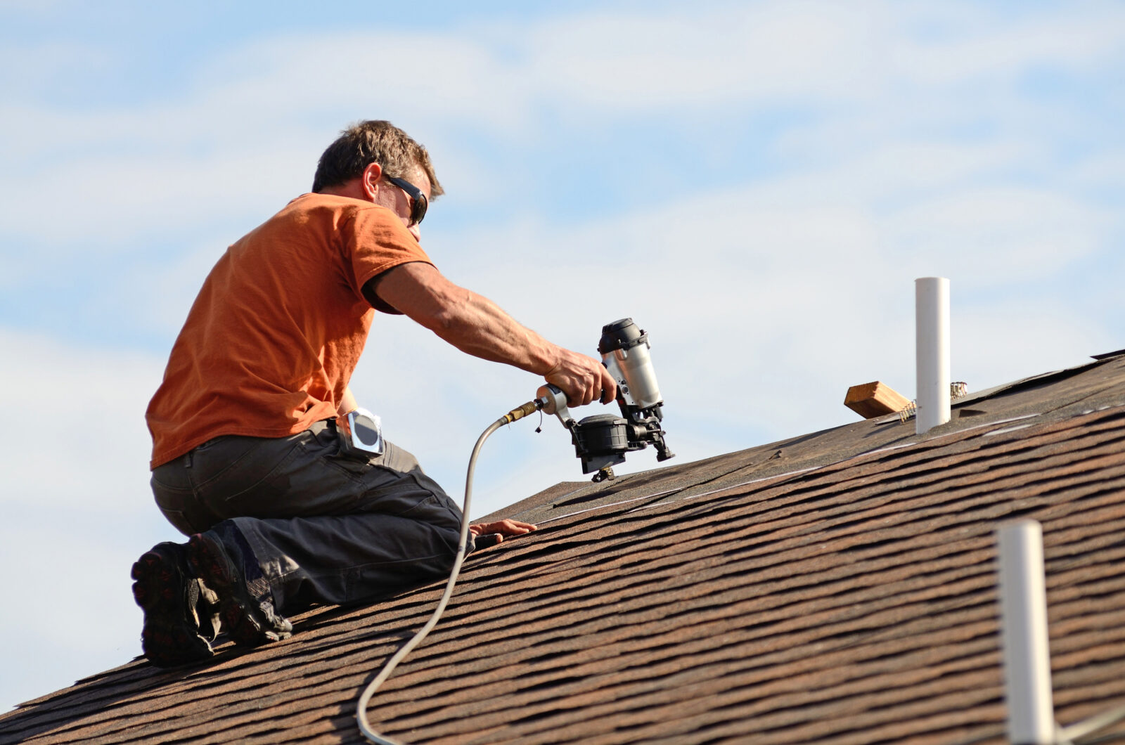 Roofing with drill